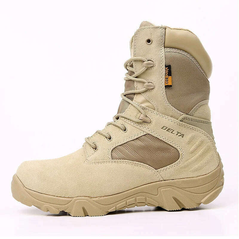 New Men&#39;s Military Boots Special Forces Tactical Desert Combat Boots Lace-up Army Boots Winter Ankle Boots Men Plus Size 39-47 - KIMLUD