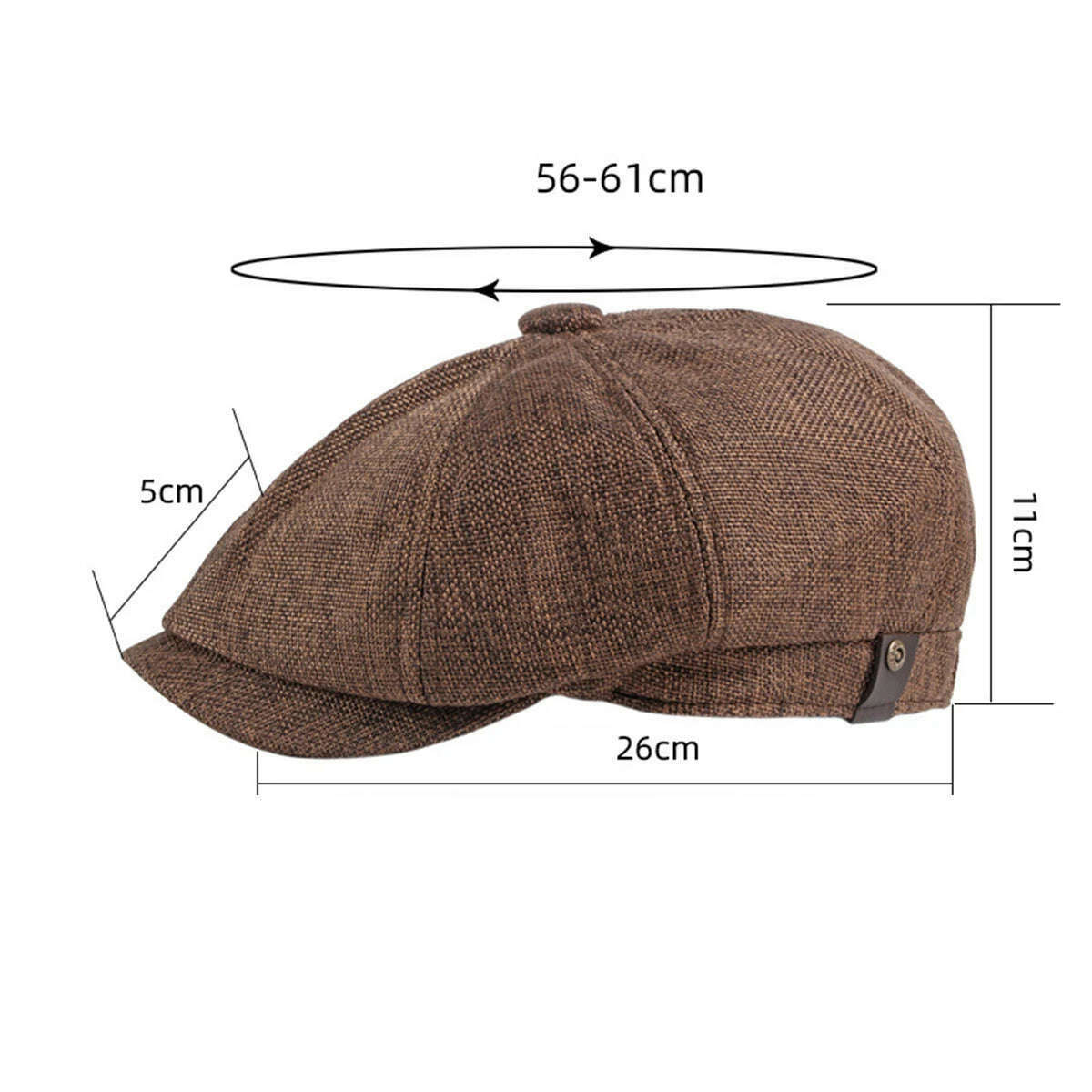 Newsboy Hat Men Beret Cabbie Driving Hunting Caps Vintage Tweed Peaky Blinders Berets Flat Peaked Cap Street Hats for Men Women - KIMLUD