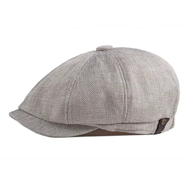 Newsboy Hat Men Beret Cabbie Driving Hunting Caps Vintage Tweed Peaky Blinders Berets Flat Peaked Cap Street Hats for Men Women - KIMLUD