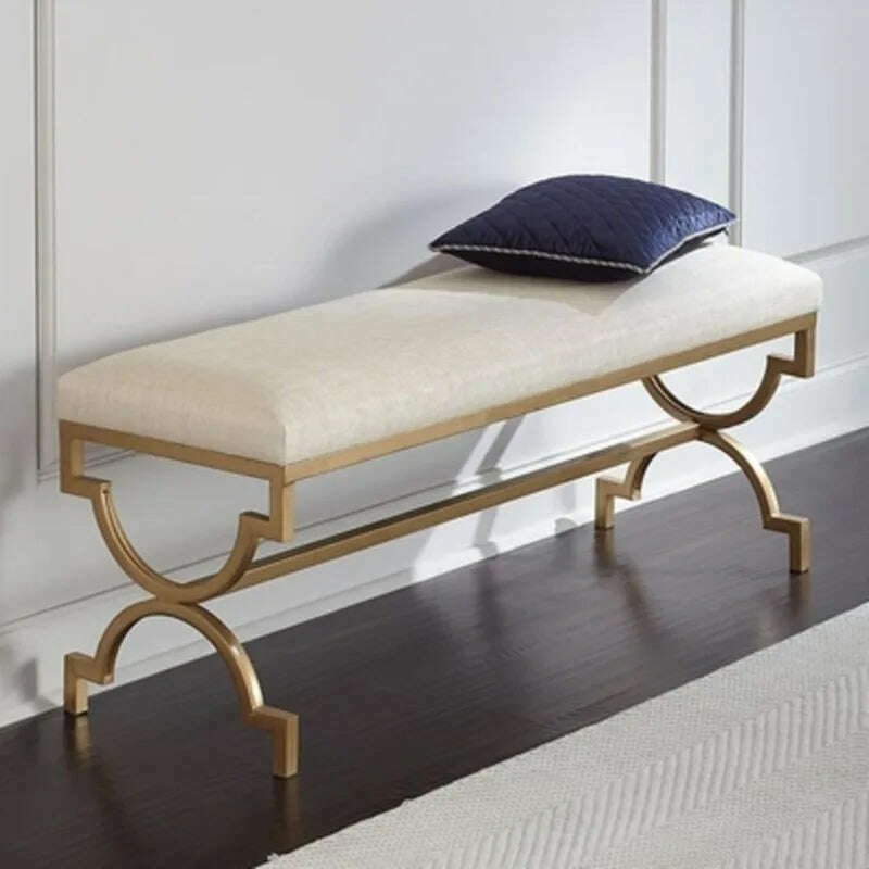Nordic Sofa Hallway Bench Home Door Shoe Stool Light Luxury Bed Tail Stool Home Furniture Clothing Store Rest Stool - KIMLUD