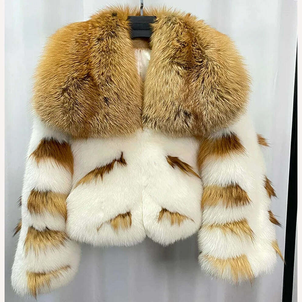 OFURTEBUY Natural Real Fox Fur Coat Women Fur Coat For Women Warm Luxury Winter Jacket Women Promotion Female Vest Plus Size - KIMLUD