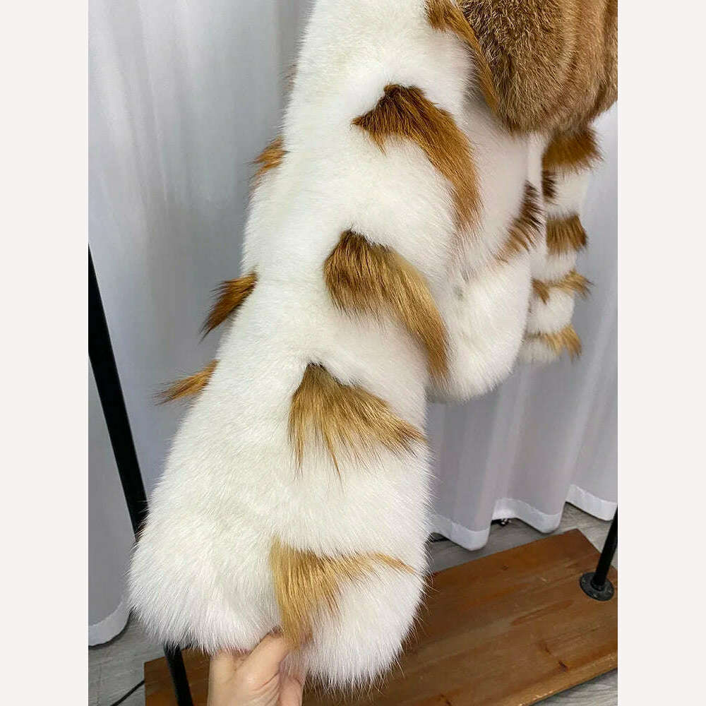 OFURTEBUY Natural Real Fox Fur Coat Women Fur Coat For Women Warm Luxury Winter Jacket Women Promotion Female Vest Plus Size - KIMLUD
