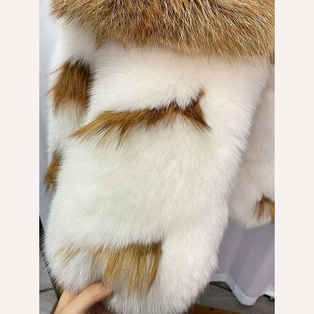 OFURTEBUY Natural Real Fox Fur Coat Women Fur Coat For Women Warm Luxury Winter Jacket Women Promotion Female Vest Plus Size - KIMLUD