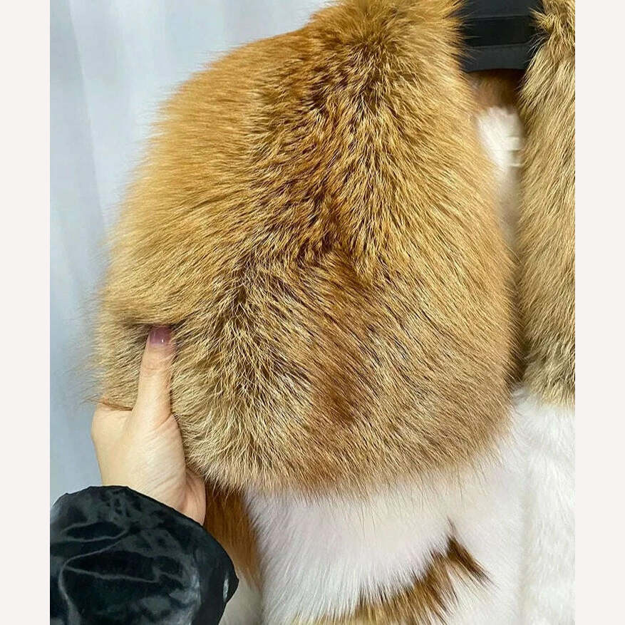 OFURTEBUY Natural Real Fox Fur Coat Women Fur Coat For Women Warm Luxury Winter Jacket Women Promotion Female Vest Plus Size - KIMLUD