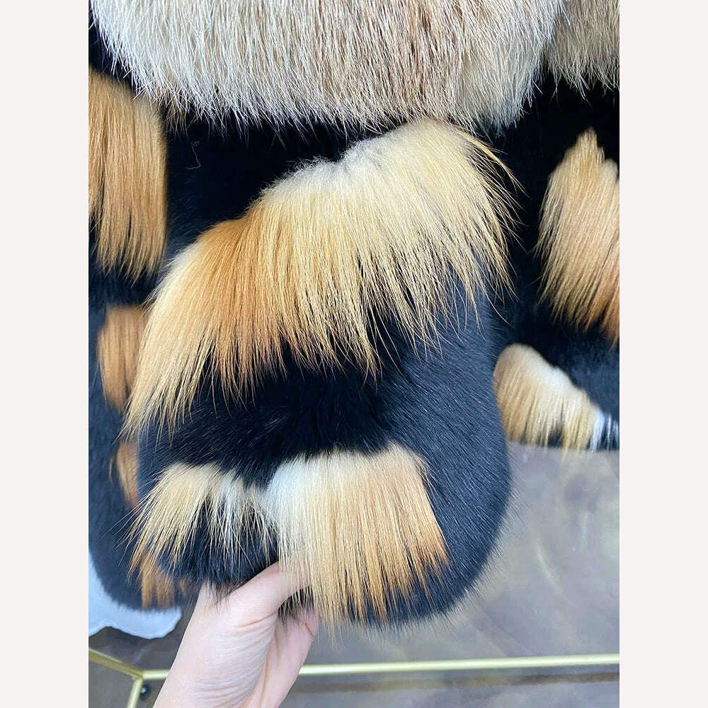 OFURTEBUY Natural Real Fox Fur Coat Women Fur Coat For Women Warm Luxury Winter Jacket Women Promotion Female Vest Plus Size - KIMLUD