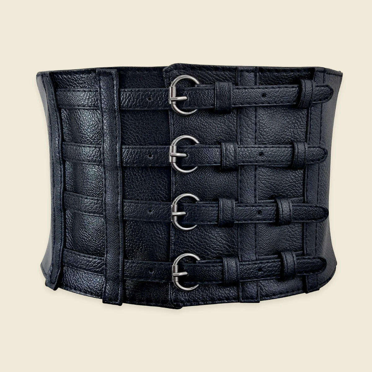 Plus Size Black Leather Wide Y2K Elastic Corset Belt Female Stretch Cummerbunds Designer Belts For Women High Quality Waistband - KIMLUD