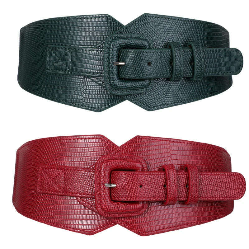 Plus Size Corset Belt Female Designer Belts For Women Dresses Wide Stretch Cummerbunds Elastic Ceinture Femme Big Waistband - KIMLUD