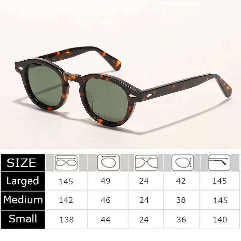 Polarized Sunglasses Men Brand Lemtosh Johnny Depp Sun Glasses Lens Woman Luxury Vintage Acetate Driver's Shade - KIMLUD