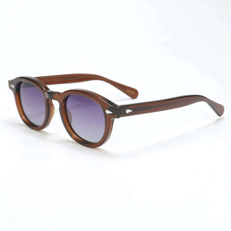 Polarized Sunglasses Men Brand Lemtosh Johnny Depp Sun Glasses Lens Woman Luxury Vintage Acetate Driver's Shade - KIMLUD
