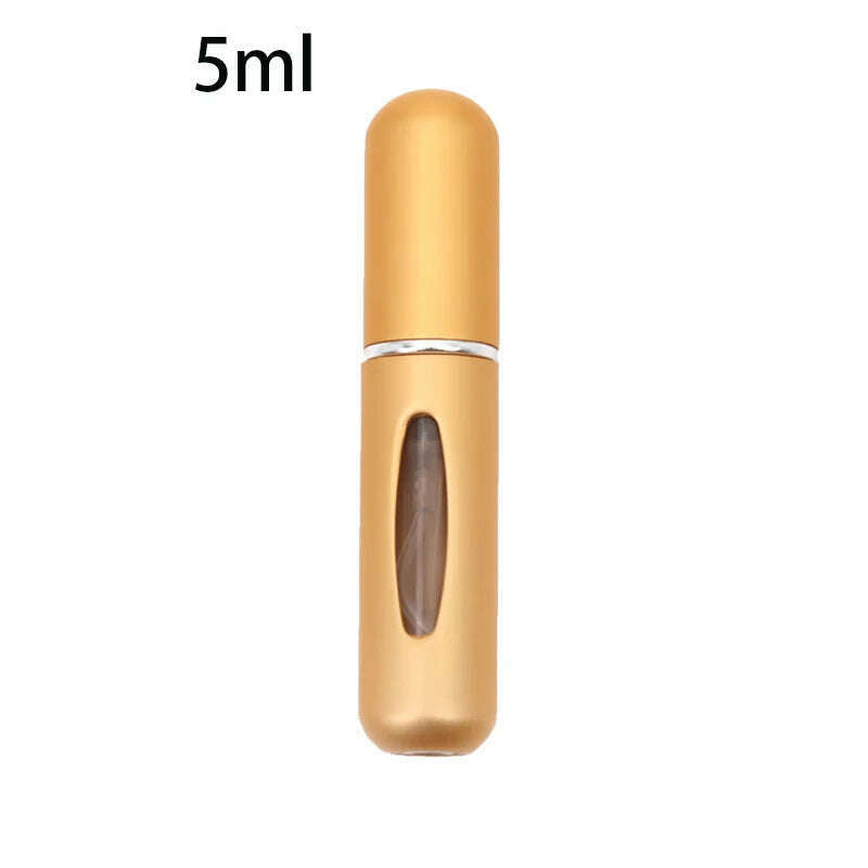 KIMLUD, Refillable Mini Perfume Bottle Portable Cosmetic Bottle Spray Bottle Atomizer Spray Container Travel Refillable Bottles 8ml /5ml, 5ml Matte Gold, KIMLUD APPAREL - Womens Clothes
