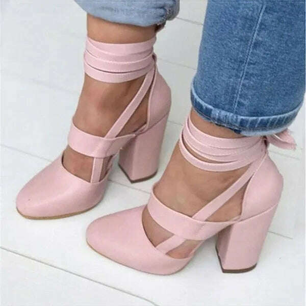 KIMLUD, Sexy Heeled  Sandal High Heels Sandals Women Femme Gladiator Summer Party Wedding Shoes Women Thick Heels Zapatos De Muje, KIMLUD Womens Clothes