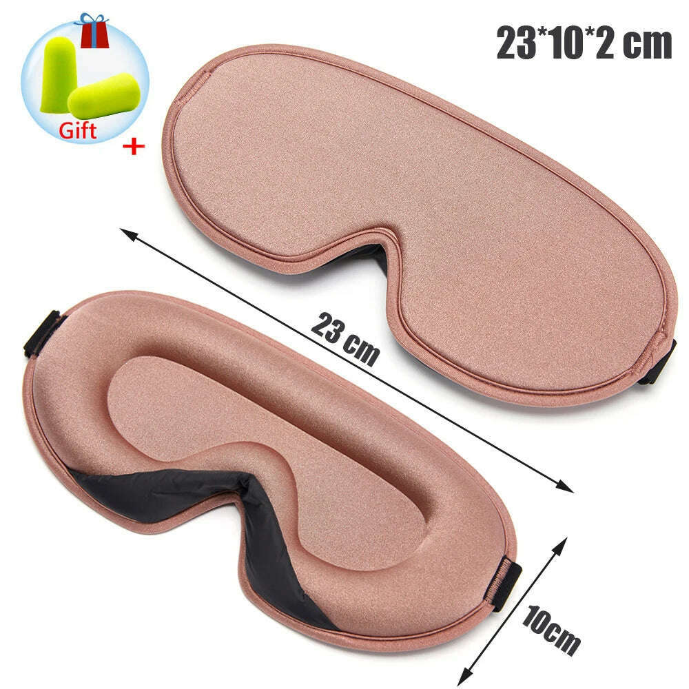 Silk Sleeping Mask Soft Smooth Sleep Mask For Eyes Travel Shade Cover Rest Relax Sleeping Blindfold Eye Cover Sleeping Aid - KIMLUD