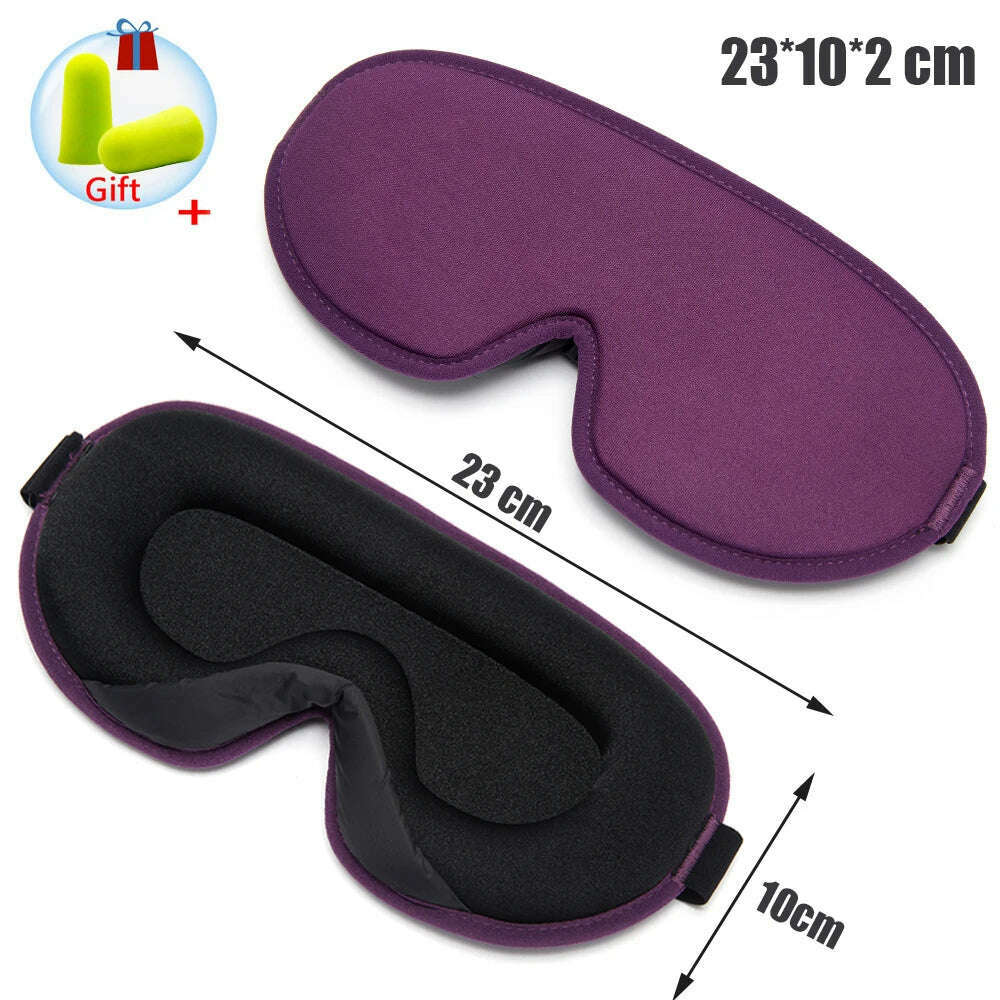 Silk Sleeping Mask Soft Smooth Sleep Mask For Eyes Travel Shade Cover Rest Relax Sleeping Blindfold Eye Cover Sleeping Aid - KIMLUD