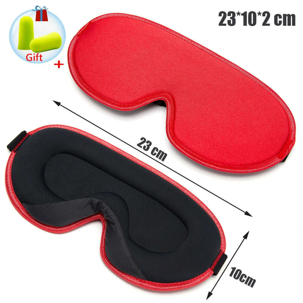 Silk Sleeping Mask Soft Smooth Sleep Mask For Eyes Travel Shade Cover Rest Relax Sleeping Blindfold Eye Cover Sleeping Aid - KIMLUD