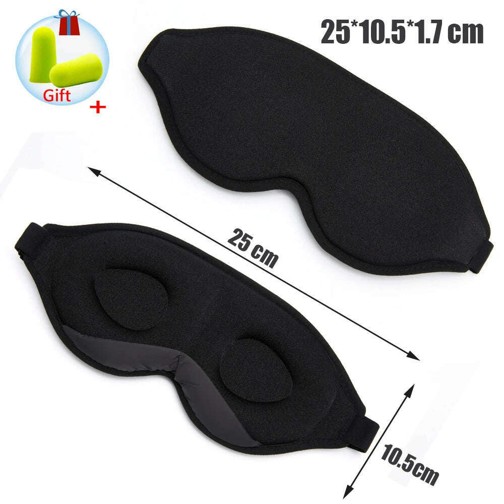 Silk Sleeping Mask Soft Smooth Sleep Mask For Eyes Travel Shade Cover Rest Relax Sleeping Blindfold Eye Cover Sleeping Aid - KIMLUD