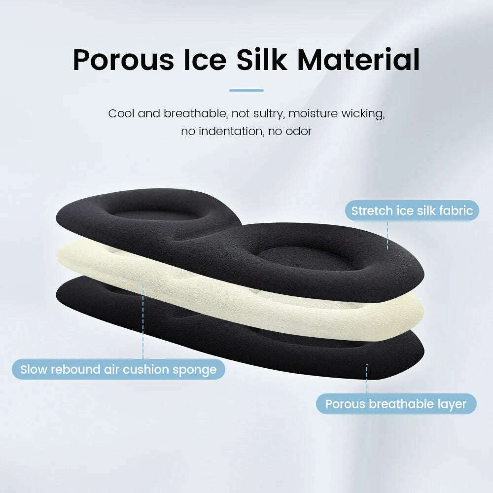 Silk Sleeping Mask Soft Smooth Sleep Mask For Eyes Travel Shade Cover Rest Relax Sleeping Blindfold Eye Cover Sleeping Aid - KIMLUD