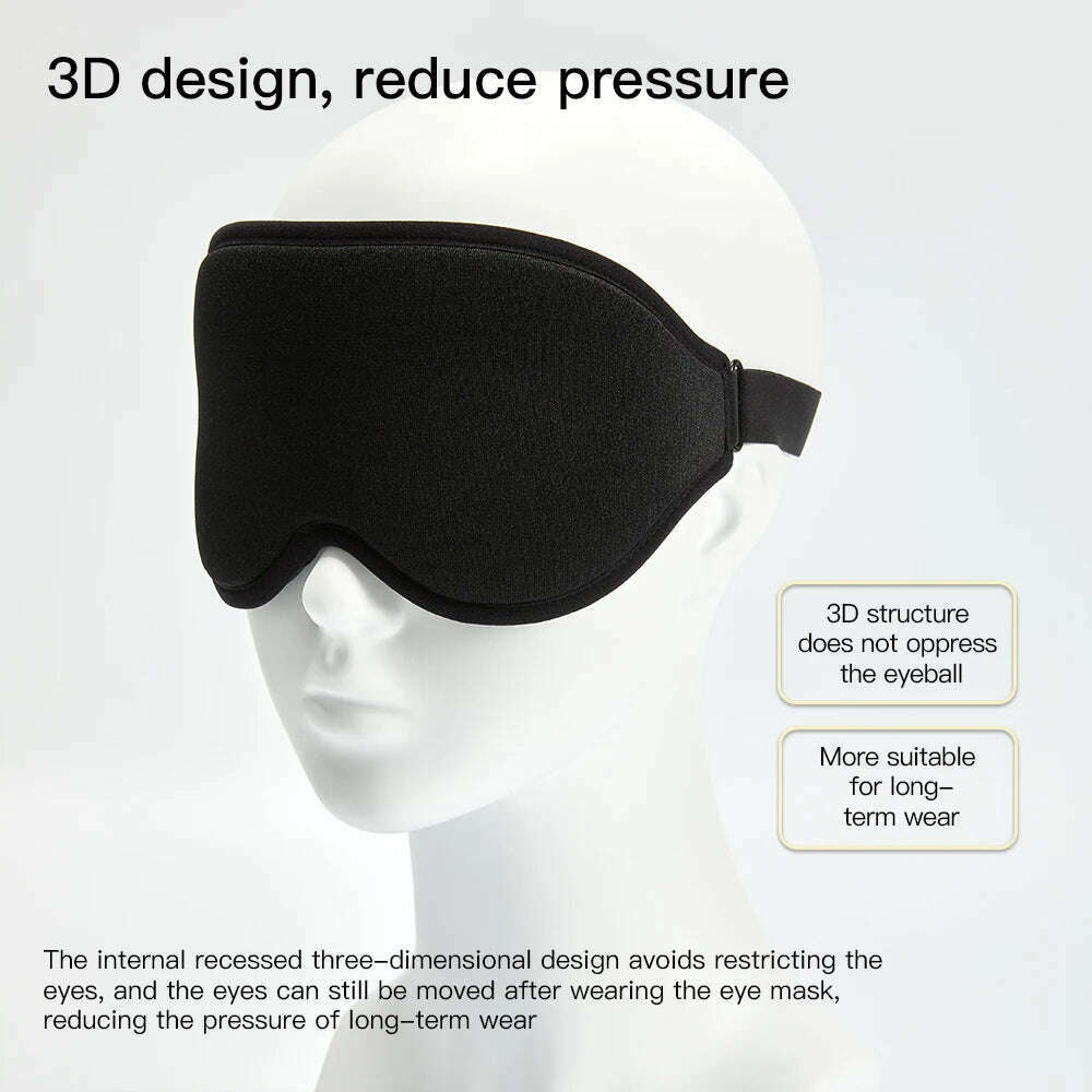 Silk Sleeping Mask Soft Smooth Sleep Mask For Eyes Travel Shade Cover Rest Relax Sleeping Blindfold Eye Cover Sleeping Aid - KIMLUD