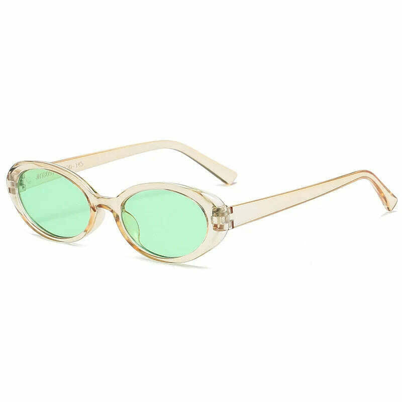 Small Frame Vintage Sunglasses Man Brand Designer Sun Glasses Male Fashion Shades Oval Mirror Black Retro Oculos De Sol - KIMLUD