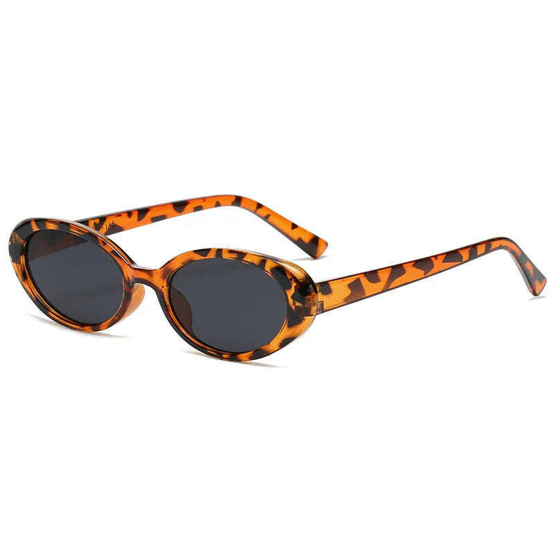 Small Frame Vintage Sunglasses Man Brand Designer Sun Glasses Male Fashion Shades Oval Mirror Black Retro Oculos De Sol - KIMLUD