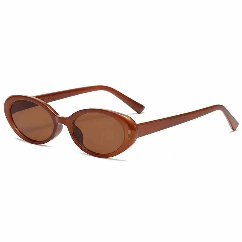 Small Frame Vintage Sunglasses Man Brand Designer Sun Glasses Male Fashion Shades Oval Mirror Black Retro Oculos De Sol - KIMLUD
