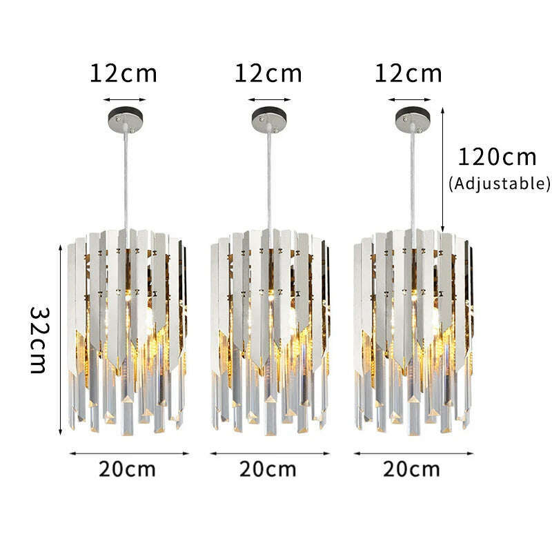 Small Round Gold k9 Crystal Modern Led Chandelier for Living Room Kitchen Dining Room Bedroom Bedside Luxury Indoor Lighting - KIMLUD