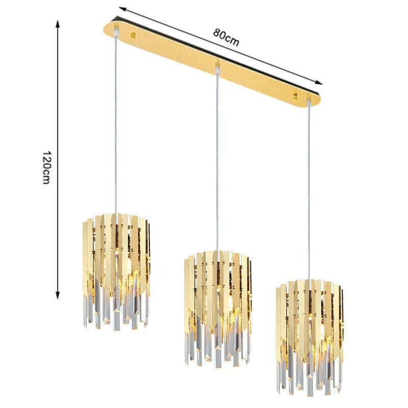 Small Round Gold k9 Crystal Modern Led Chandelier for Living Room Kitchen Dining Room Bedroom Bedside Luxury Indoor Lighting - KIMLUD