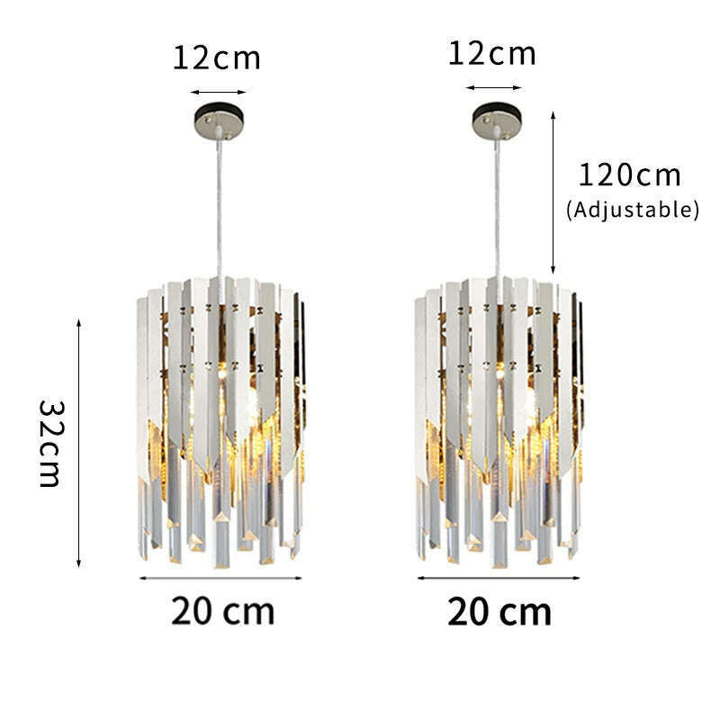 Small Round Gold k9 Crystal Modern Led Chandelier for Living Room Kitchen Dining Room Bedroom Bedside Luxury Indoor Lighting - KIMLUD