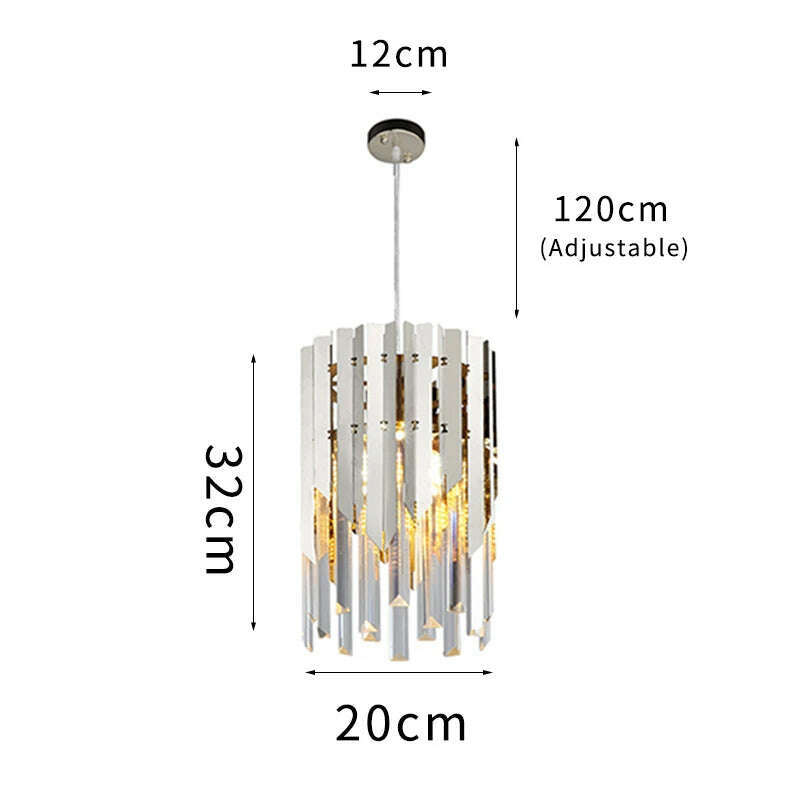 Small Round Gold k9 Crystal Modern Led Chandelier for Living Room Kitchen Dining Room Bedroom Bedside Luxury Indoor Lighting - KIMLUD