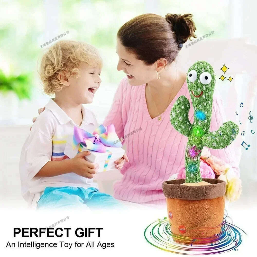 KIMLUD, Smart Electronic Plush Toy for Baby Singing Dancing Talking and Sound Recording Cactus Toys for Kids Xmas Gifts for Children, KIMLUD Womens Clothes