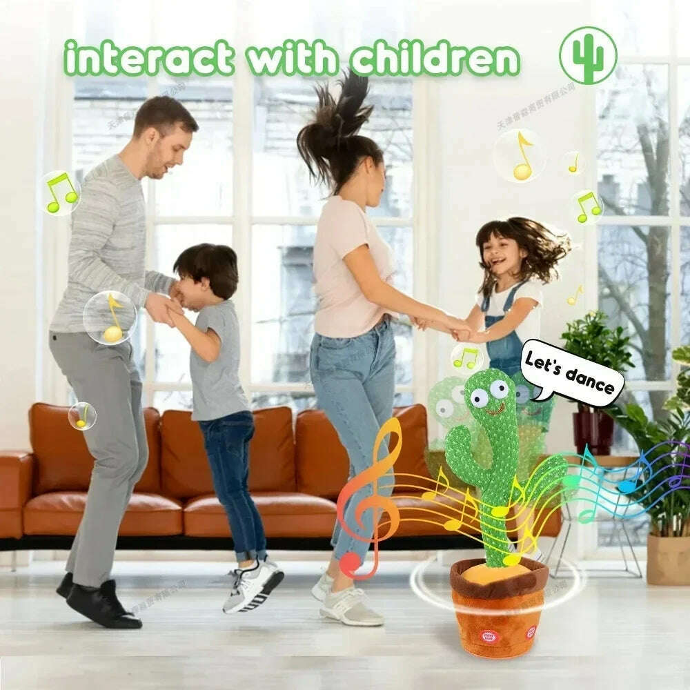 KIMLUD, Smart Electronic Plush Toy for Baby Singing Dancing Talking and Sound Recording Cactus Toys for Kids Xmas Gifts for Children, KIMLUD Womens Clothes