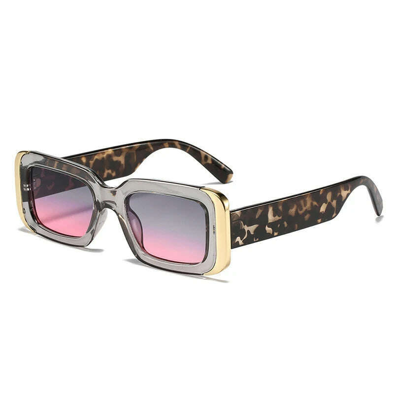 SO&amp;EI Ins Popular Fashion Square Sunglasses Women Retro Brand Designer Jelly Color Shades UV400 Men Gradient Sun Glasses - KIMLUD