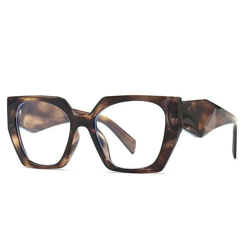 SO&amp;EI Retro Polygon Cat Eye Colorful Sunglasses Women Fashion Brand Designer Clear Gradient Shades UV400 Men Sun Glasses - KIMLUD