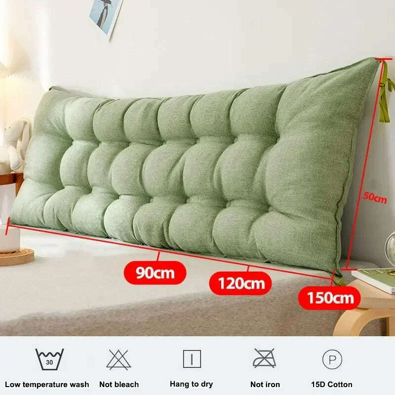 KIMLUD, Sofa Long Cushion Headboard Reading Pillows Bedside Thicken Cushion Large Backrest Lumbar Pillows Back Support Tatami Pillow, KIMLUD Womens Clothes