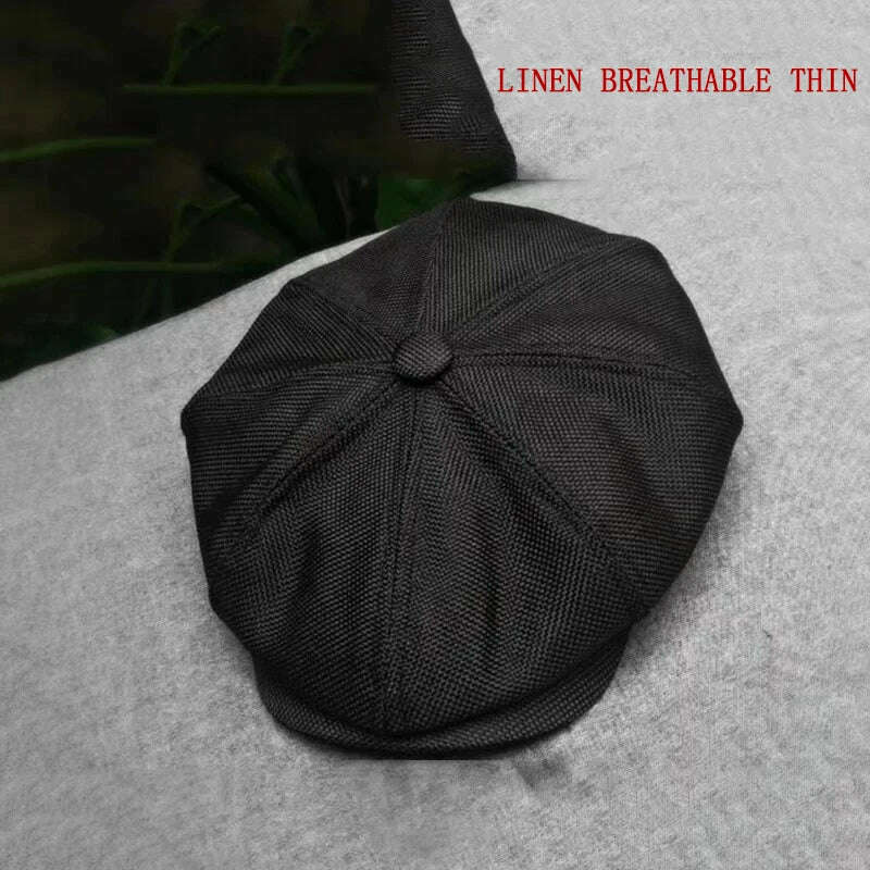 Spring Autumn Classic Herringbon Beret Tommy Shelby Hat Retro British Newsboy Cap Gatsby Octagonal Hats NZ295 - KIMLUD