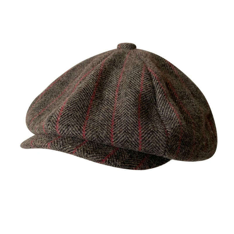 Spring Autumn Classic Herringbon Beret Tommy Shelby Hat Retro British Newsboy Cap Gatsby Octagonal Hats NZ295 - KIMLUD