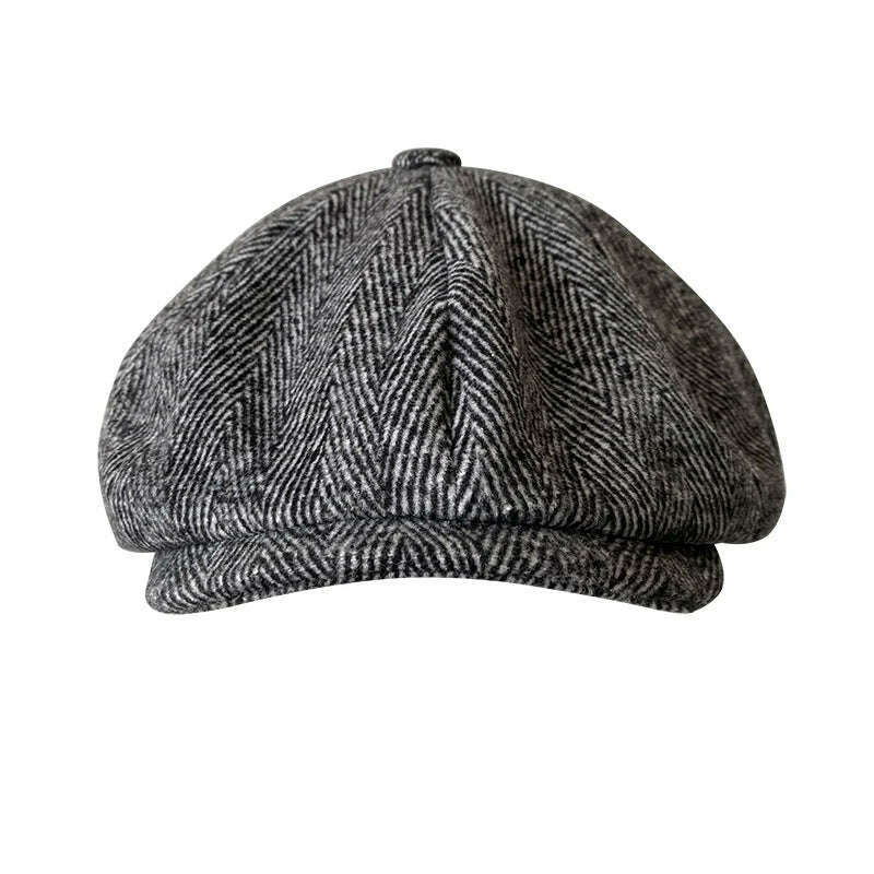 Spring Autumn Classic Herringbon Beret Tommy Shelby Hat Retro British Newsboy Cap Gatsby Octagonal Hats NZ295 - KIMLUD