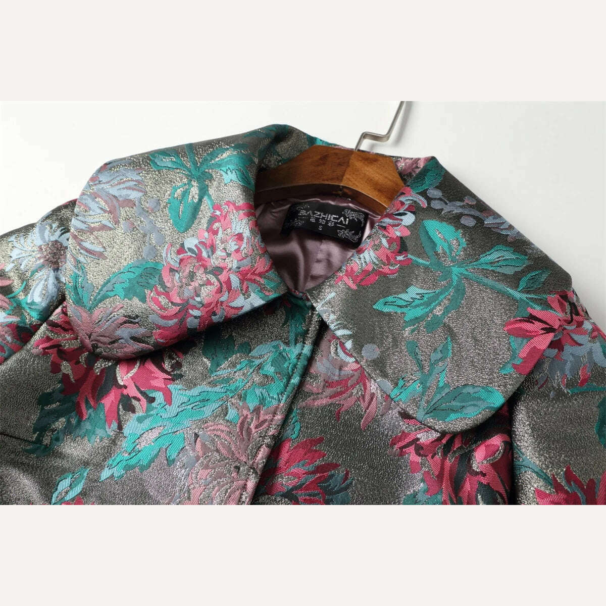 Spring Autumn Jacquard Coat for Women Long Sleeve Covered Button Fall Windbreaker Jackets Korean Coats Women Trench Luxury - KIMLUD