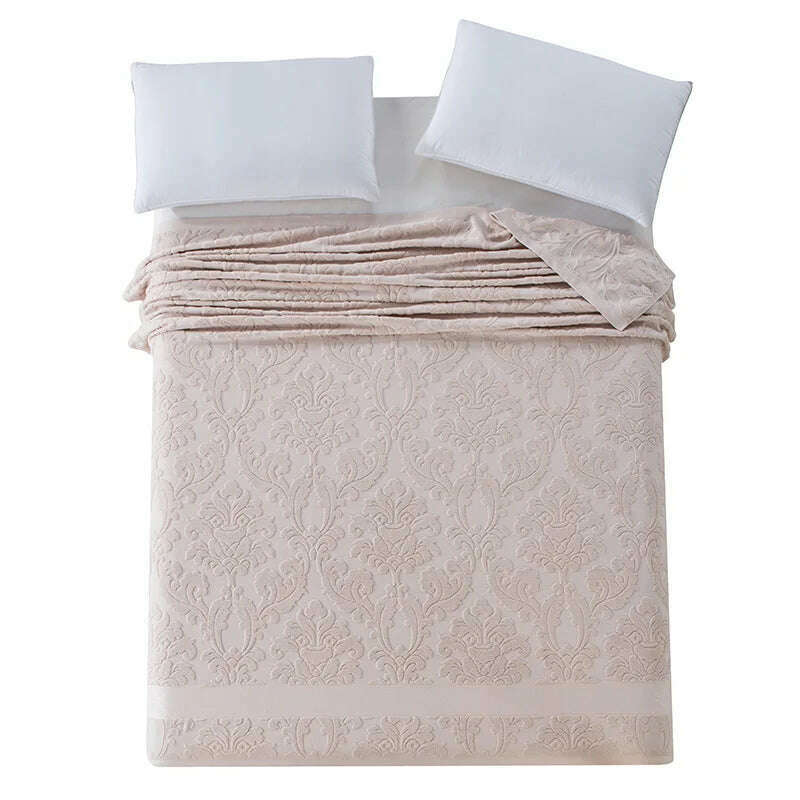 Summer Blankets For Beds 100% Cotton Solid Color Towel Blanket Twin Full Queen Size Bedspread Thread Blanket On The Bed - KIMLUD