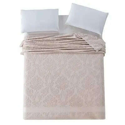 Summer Blankets For Beds 100% Cotton Solid Color Towel Blanket Twin Full Queen Size Bedspread Thread Blanket On The Bed - KIMLUD