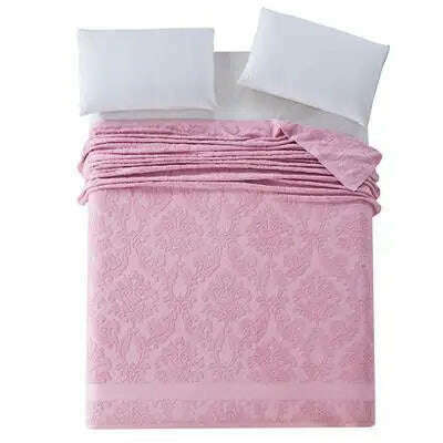 Summer Blankets For Beds 100% Cotton Solid Color Towel Blanket Twin Full Queen Size Bedspread Thread Blanket On The Bed - KIMLUD
