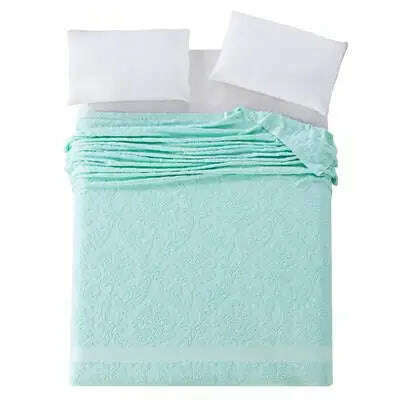Summer Blankets For Beds 100% Cotton Solid Color Towel Blanket Twin Full Queen Size Bedspread Thread Blanket On The Bed - KIMLUD