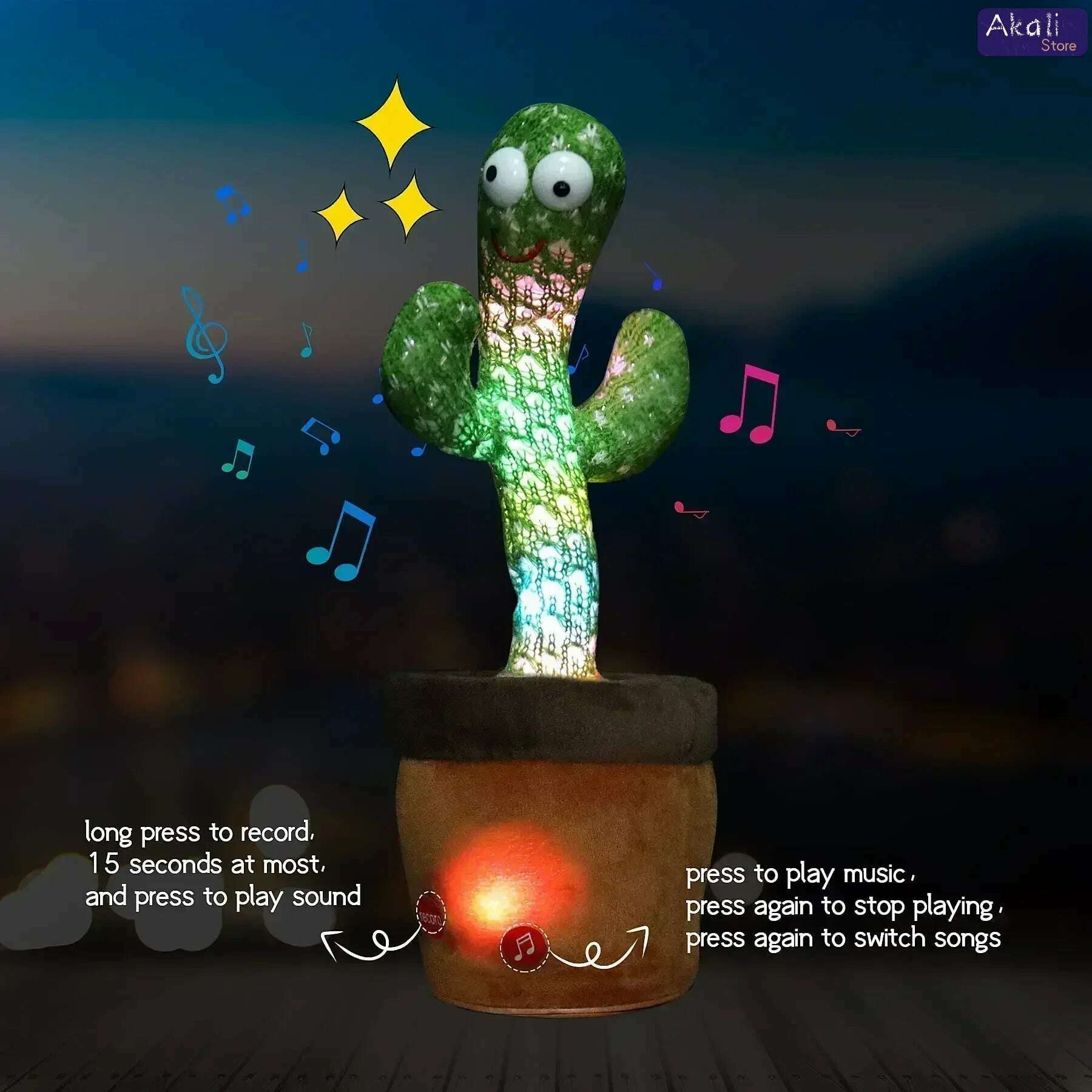 KIMLUD, Talking Cactus Toy with LED 120 English Songs Singing Musical Toys Repeat What You Say Suitable for Babies and Toddlers, KIMLUD Womens Clothes