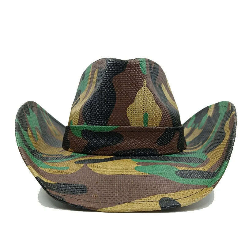 Thickened Cowboy Hat Vintage Straw Hat 2023 New Men's and Women's Jazz Large Size Cowboy Hat Straw Hat Sun Hat Summer Hat - KIMLUD