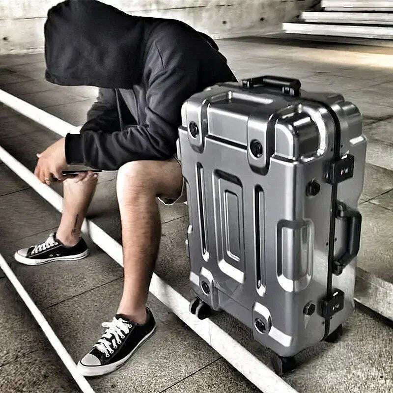 KIMLUD, Travel Suitcases Technology Sense Rolling Luggage New Universal Wheel Trolley Case Password Boarding Bag 20 24 26 28 Inch, KIMLUD Womens Clothes