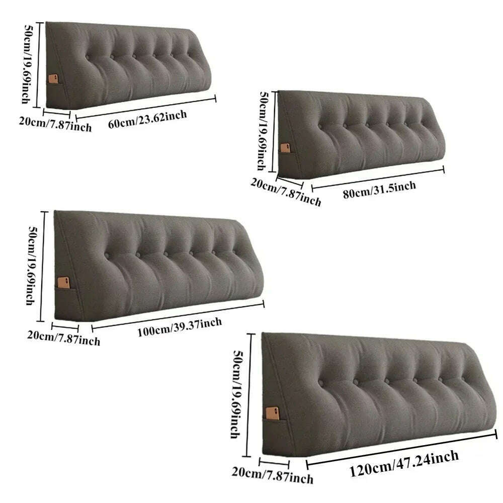 KIMLUD, Triangle Cushion Sofa Waist Cushion Tatami Triangle Cushion Waist Pillow Cushions Home Headboard Pillow with Removable Cover, KIMLUD Womens Clothes