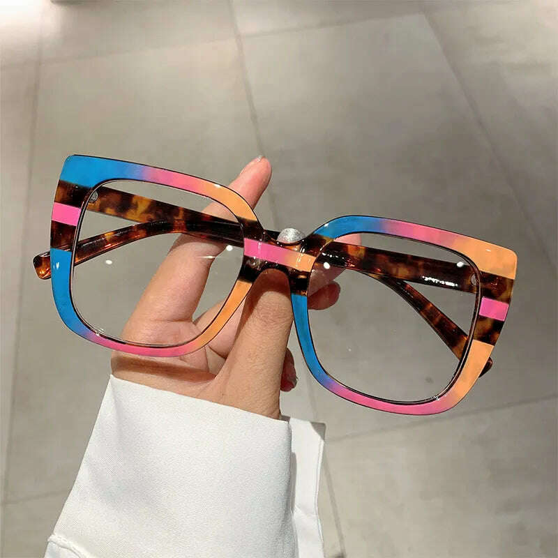 Vintage Anti Blue Light Optical Cat Eye Sexy Ladies Glasses Women Luxury Brand Designer Trend Myopia Prescription Eyewear Frame - KIMLUD