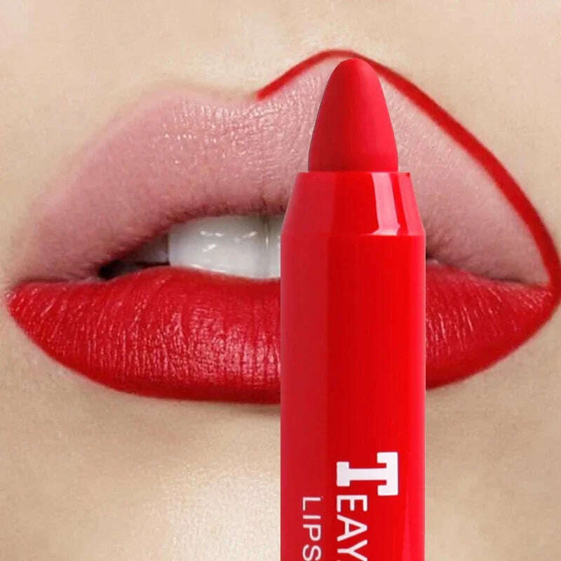 Waterproof Lipliner Pencil Matte Velvet Lip Liner Pen Outline Lip Shape Lipstick Pen Long Lasting Non-stick Cup Makeup Cosmetics - KIMLUD
