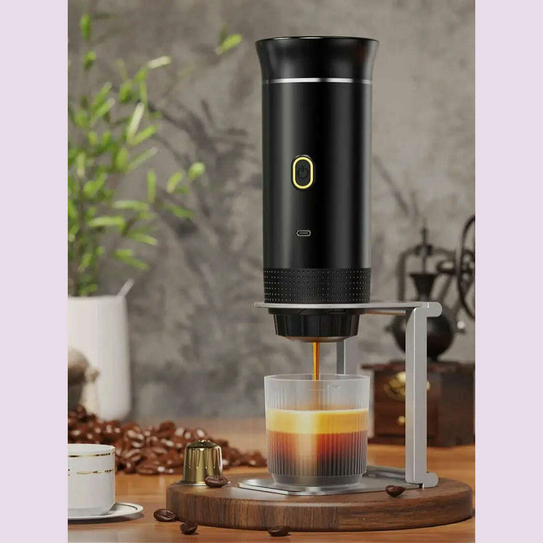 KIMLUD, Wireless Electric Portable Espresso Coffee Machine for Car & Home Camping Coffee Maker 3-in-1 Capsule Powder Travel Coffee Maker, KIMLUD Womens Clothes