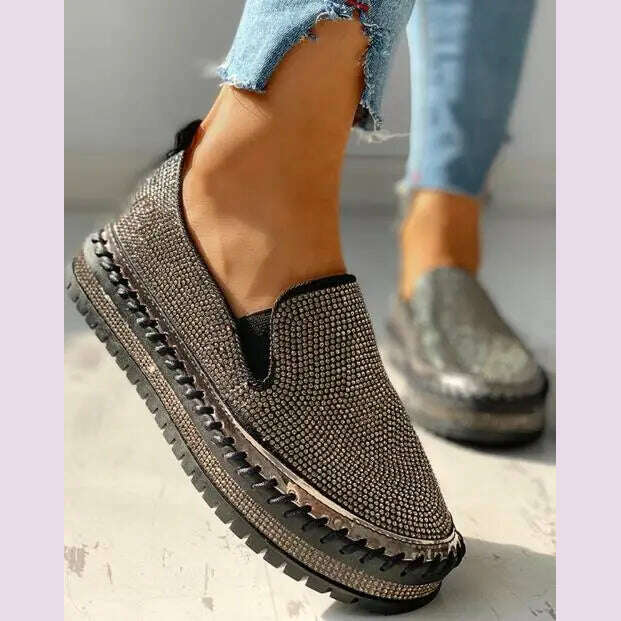 KIMLUD, Women Casual Shoes New Fashion Wedge Flat Shoes Slip On Lace Up Comfortable Ladies Sneakers Female Vulcanized Shoes 2021, KIMLUD Womens Clothes