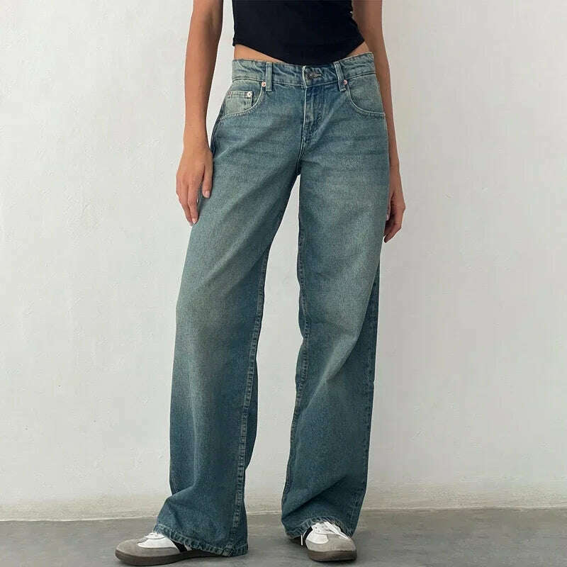 KIMLUD, Women Y2K Wide Leg Denim Pants Baggy Low Waist Boyfriend Jeans Casual Vintage Loose Fit Jeans Trousers Cyber Grunge Streetwear, Type 3 / S, KIMLUD APPAREL - Womens Clothes